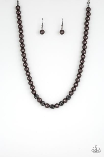 Posh Boss- Black Pearl Necklace