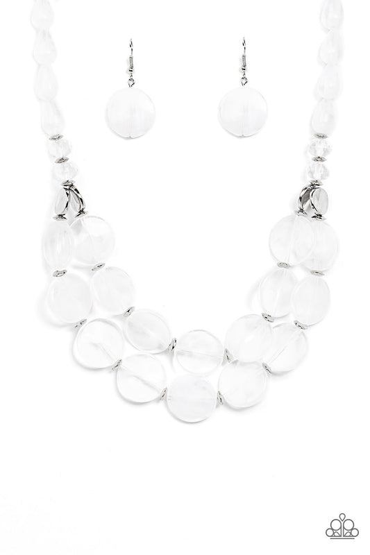 Beach Day Demure White Necklace