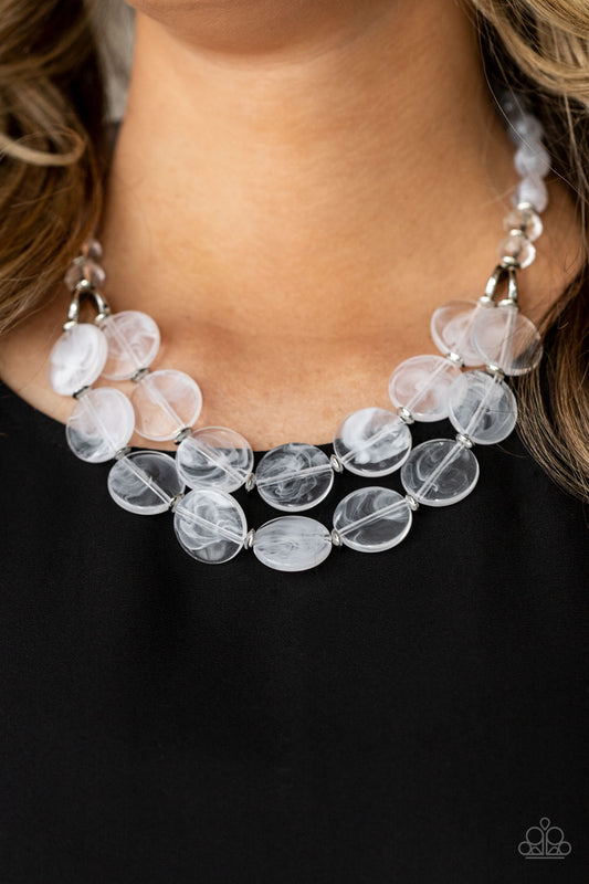 Beach Day Demure White Necklace