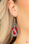 Candelight Sparkle Red Earrings