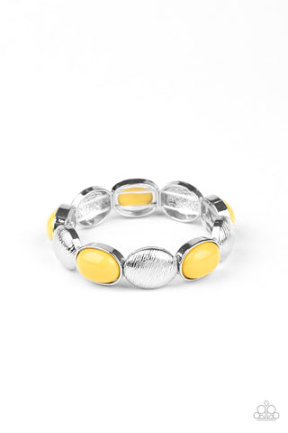 Decadently Dewy Yellow Bracelet