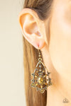 Gatsby Glimmer Brass Earrings