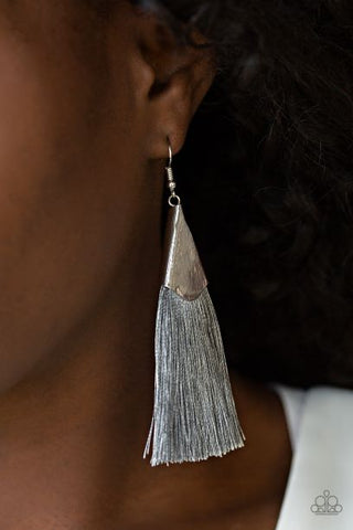 In Full PLUME- Silver Earrings