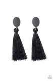 Va Va Plume Black Earrings