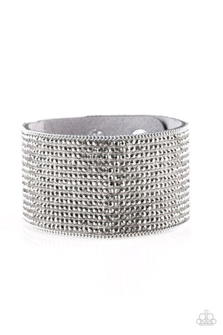 Glitter Gossip Silver Wrap Bracelet