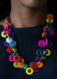 Multi-Colored Disc Necklace Set