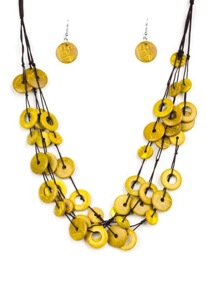 Wonderfully Walla Walla-Yellow Necklace Set