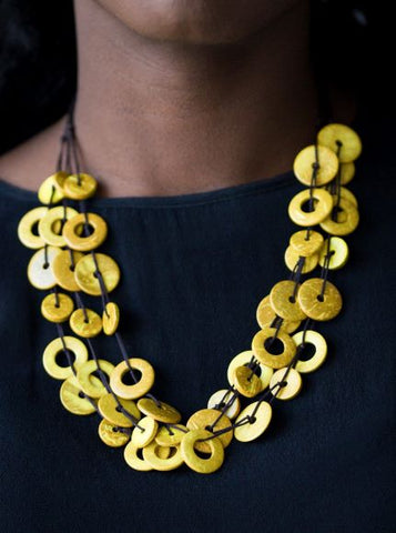 Wonderfully Walla Walla-Yellow Necklace Set