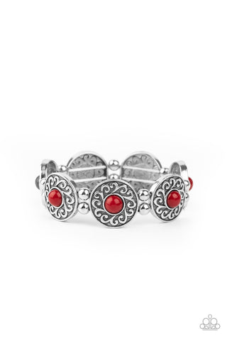 Flirty Finery Red Bracelet