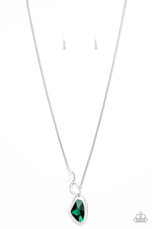 Optical Opulence Green Necklace Set
