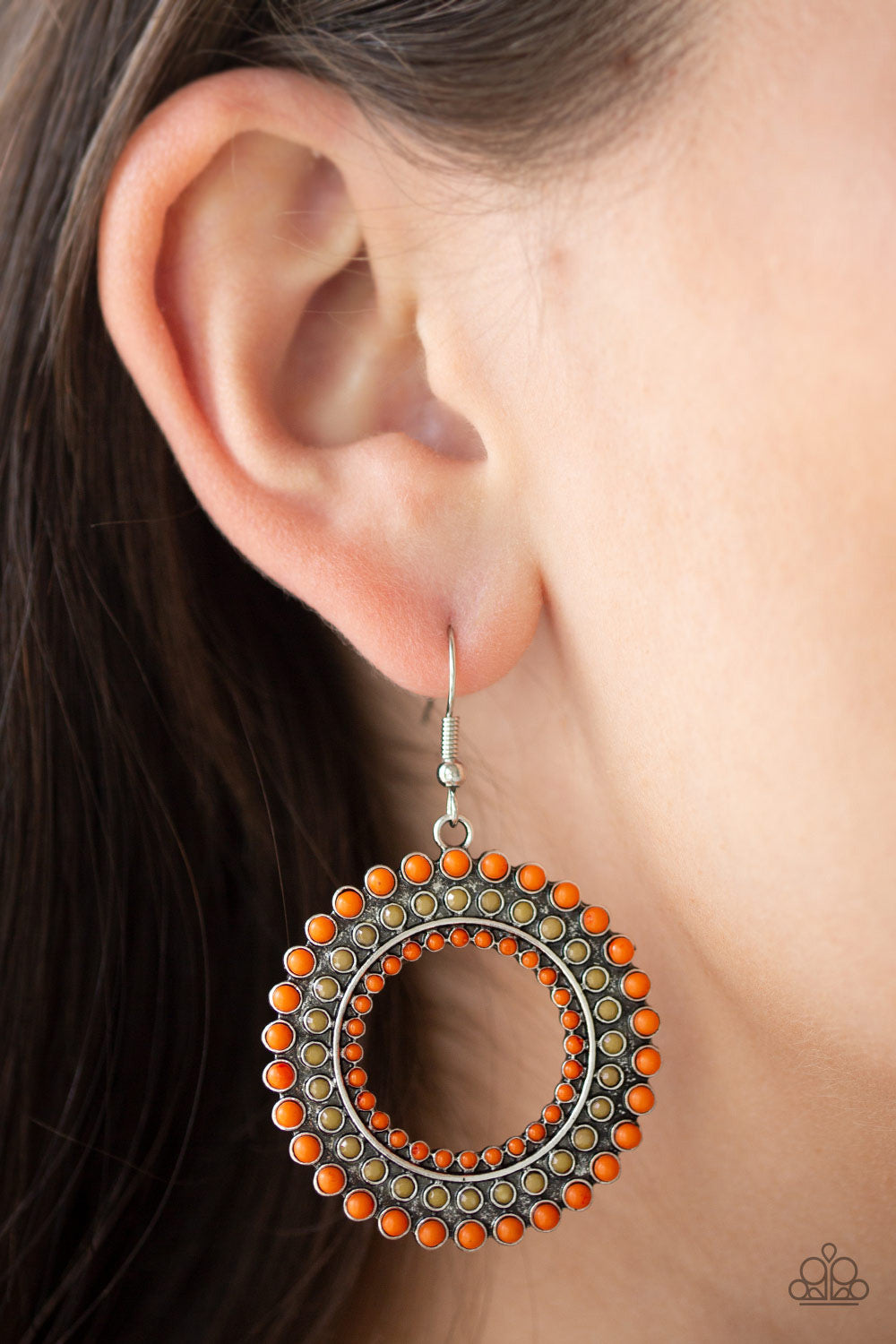 Rural Ripple Orange Earrings