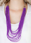 Purple Seed-Bead Necklace Set*