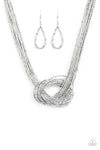 Knotted Knockout Silver Necklace Set