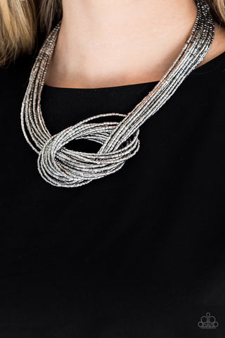 Knotted Knockout Silver Necklace Set