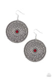 Wheel and Grace-Red Earrings