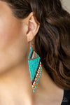 Bodaciously Bohemian Blue Seed-Bead Earrings