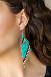 Bodaciously Bohemian Blue Seed-Bead Earrings