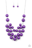 Miss Pop-YOU-larity Purple Necklace Set