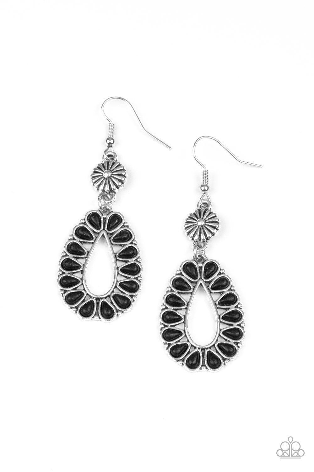 Stone Orchard Black Earrings