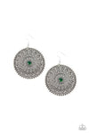 Wheel and Grace- Green Earrings