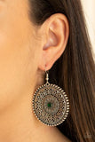 Wheel and Grace- Green Earrings