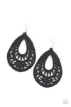 Zesty Zen Black Wooden Earrings