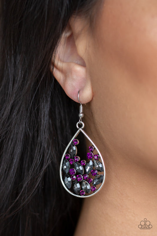 Cash or Crystal Purple Earrings