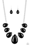 Drop Zone Black Necklace Set