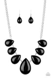 Drop Zone Black Necklace Set