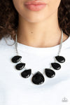 Drop Zone Black Necklace Set