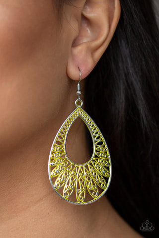 Flamingo Flamenco Yellow Earrings