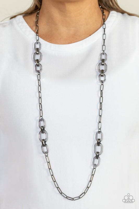 Have I Made Myself Clear Black Necklace
