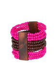 Jamaican Me Jam-Pink Wooden Bracelet*