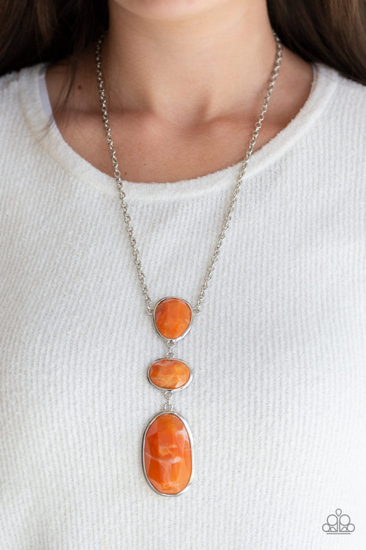 Making an Impact Orange Necklace Set