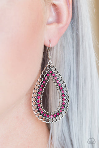 Mechanical Marvel Pink Earrings