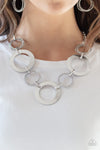 Ringed in Radiance Silver Necklace Set