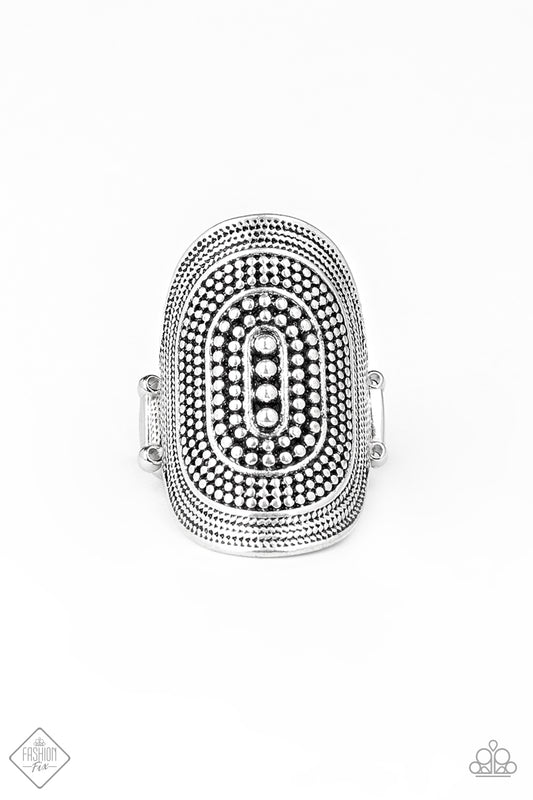 Dotted Decor Silver Ring