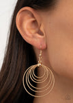 Elliptical Elegance Gold Earrings