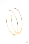 Flatlined Gold Hoop Earrings