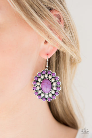 Stone Solstice Purple Earrings