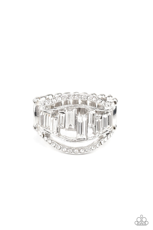 Treasure Chest Charm White Ring