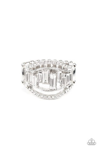 Treasure Chest Charm White Ring