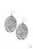 Way Out of Line Silver Earrings