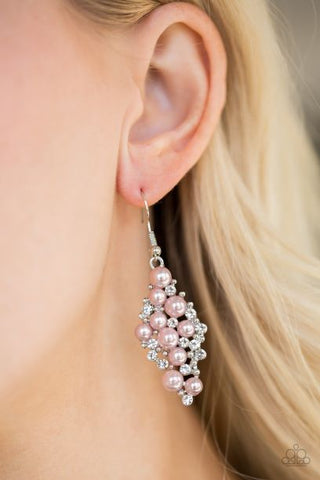 Famous Fashion Pink Pearl Earrings