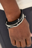 Fiercely Frosted Black Bracelet