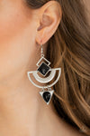 Geo Gypsy Black Earrings