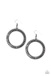 Haute Halo Black Earrings