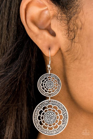 Merry Marigolds Silver Earrings