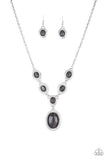 Metro Medallion Black Necklace Set