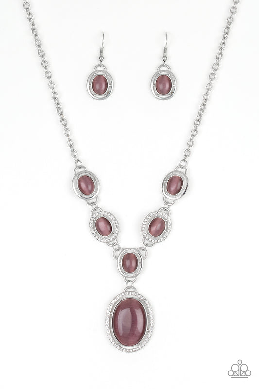 Metro Medallion Purple Necklace Set
